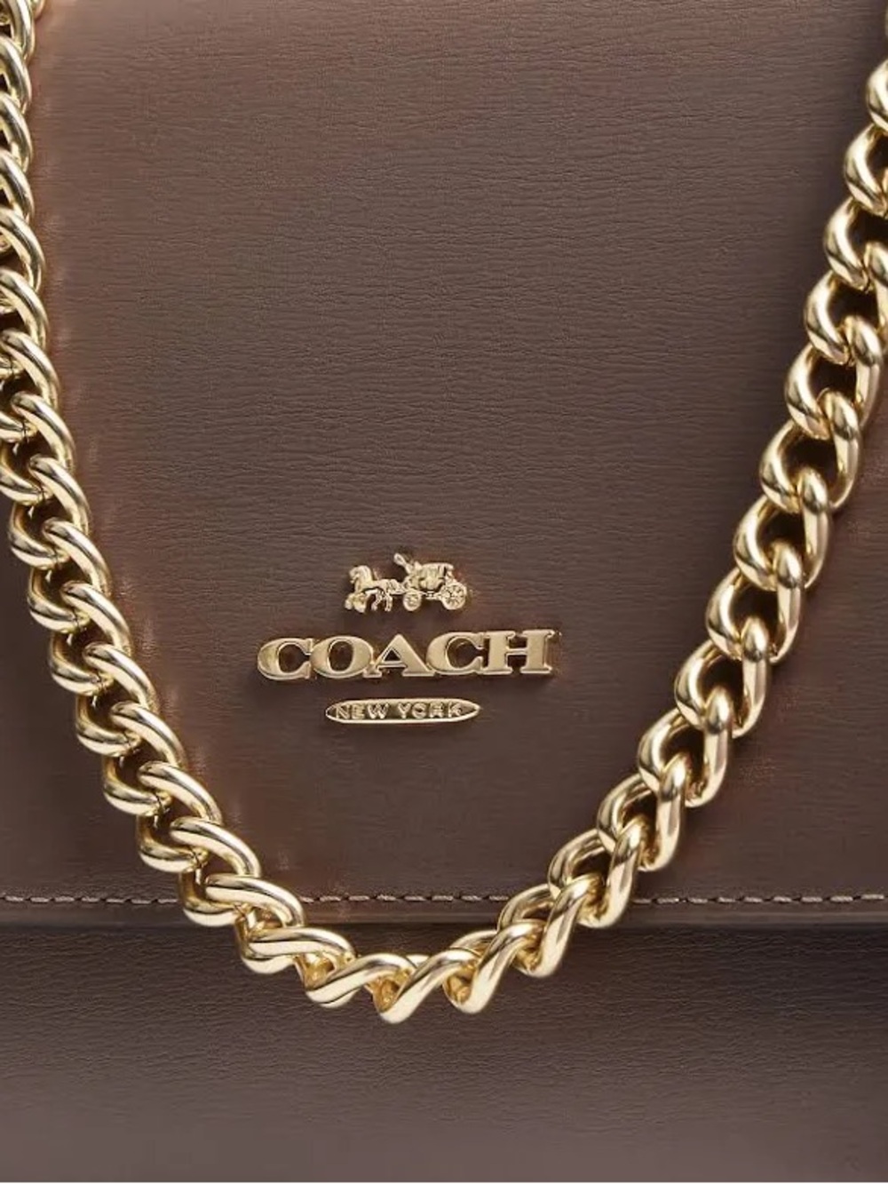 Coach Klare Crossbody Bag in Gold/Dark Stone - Picture 2 of 11